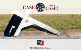Car crash into fortified mailbox, case or not a case