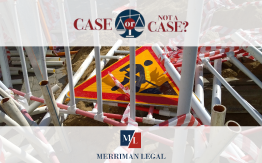 Deliberately standing under collapsing sign, case or not a case