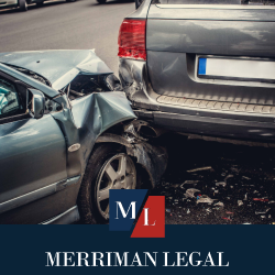 Two damaged vehicles after a rear-end accident in Cleveland, OH